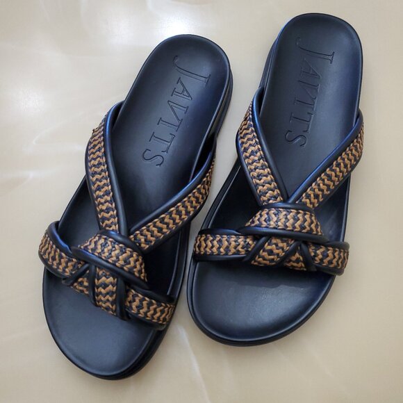 Eric Javits Notti Straw Braid Knot Sandals Size 8.5 - Picture 4 of 11